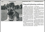 Advertiser News - Dog Park Planning Underway